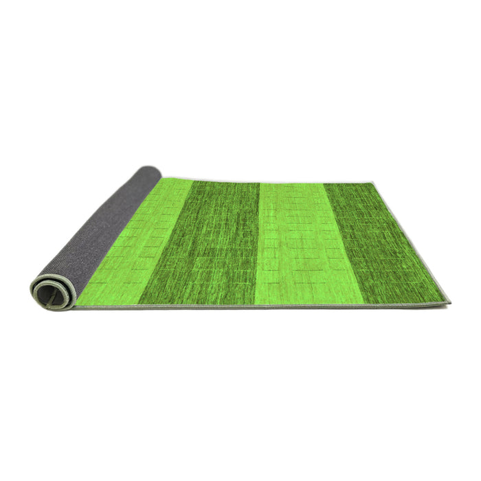 Sideview of Abstract Green Modern Rug, abs43grn