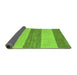 Sideview of Abstract Green Modern Rug, abs43grn