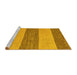 Sideview of Machine Washable Abstract Yellow Modern Rug, wshabs43yw