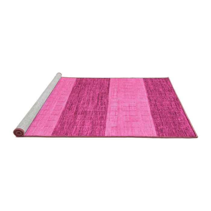 Sideview of Machine Washable Abstract Pink Modern Rug, wshabs43pnk