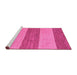 Sideview of Machine Washable Abstract Pink Modern Rug, wshabs43pnk