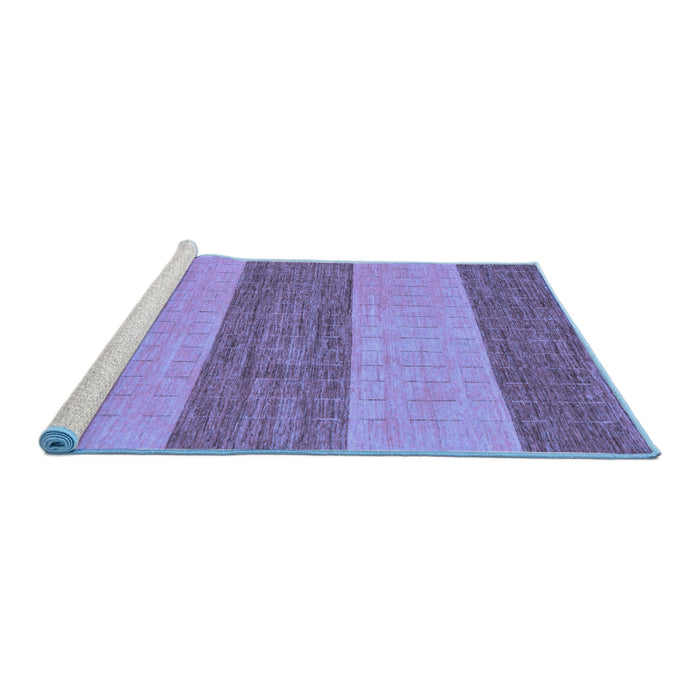 Sideview of Machine Washable Abstract Blue Modern Rug, wshabs43blu