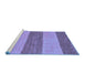 Sideview of Machine Washable Abstract Blue Modern Rug, wshabs43blu