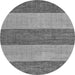 Round Machine Washable Abstract Gray Modern Rug, wshabs43gry