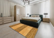 Abstract Sedona Brown Modern Rug in a Bedroom, abs43