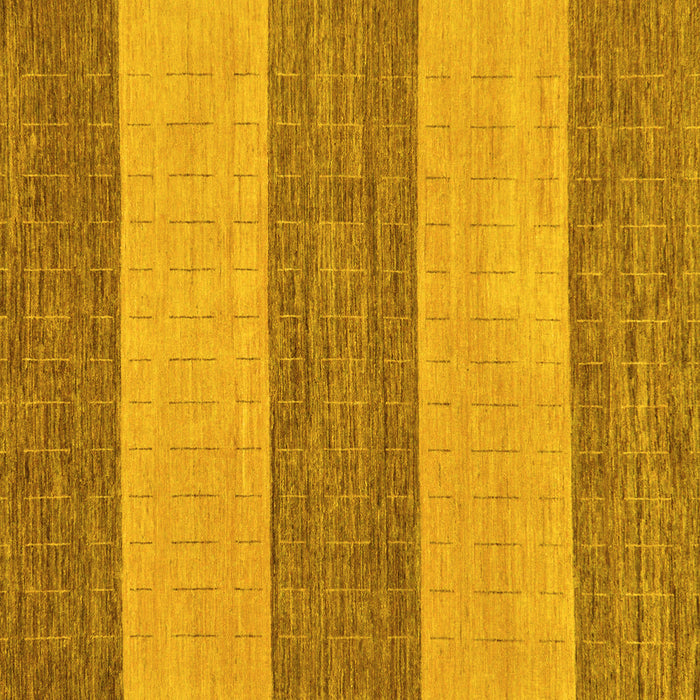 Square Machine Washable Abstract Yellow Modern Rug, wshabs43yw