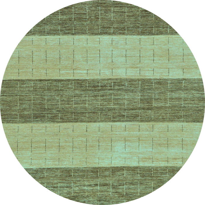 Round Abstract Light Blue Modern Rug, abs43lblu