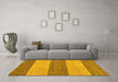 Machine Washable Abstract Yellow Modern Rug in a Living Room, wshabs43yw