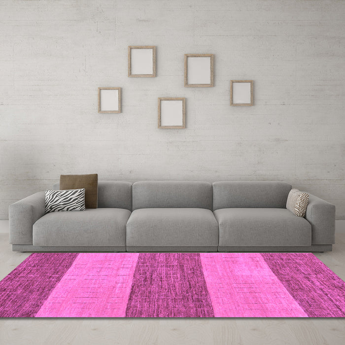 Machine Washable Abstract Purple Modern Area Rugs in a Living Room, wshabs43pur
