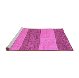 Sideview of Machine Washable Abstract Purple Modern Area Rugs, wshabs43pur