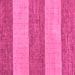 Square Machine Washable Abstract Pink Modern Rug, wshabs43pnk