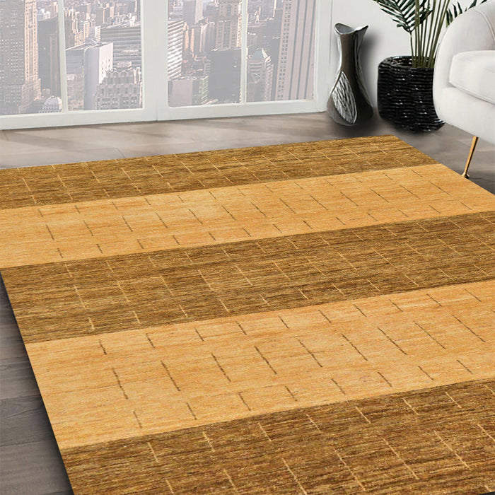 Machine Washable Abstract Sedona Brown Rug in a Family Room, wshabs43