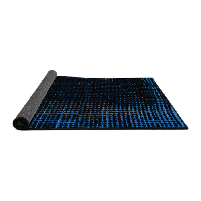 Sideview of Abstract Black Modern Rug, abs4400