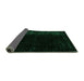 Sideview of Abstract Green Modern Rug, abs4400grn