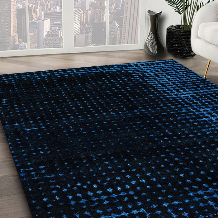 Machine Washable Abstract Black Rug in a Family Room, wshabs4400