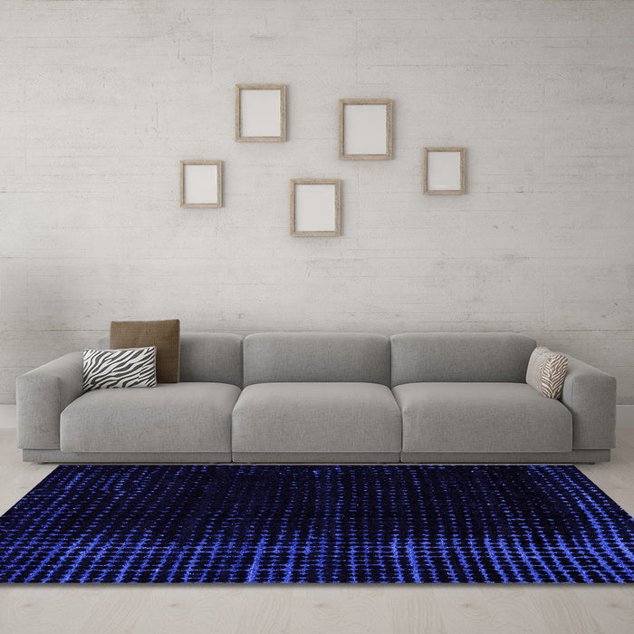 Machine Washable Abstract Purple Modern Area Rugs in a Living Room, wshabs4400pur