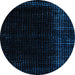 Round Machine Washable Abstract Black Rug, wshabs4400