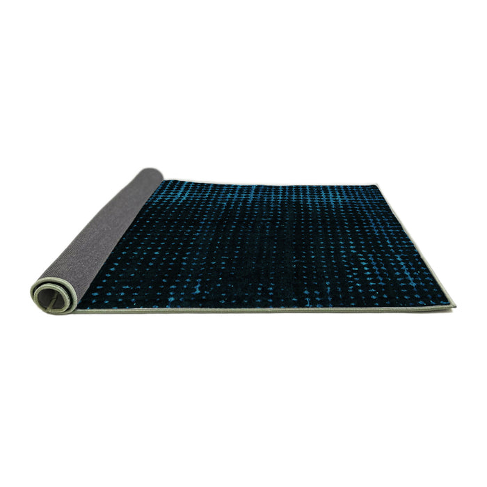 Sideview of Abstract Turquoise Modern Rug, abs4400turq