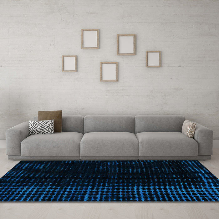 Machine Washable Abstract Light Blue Modern Rug in a Living Room, wshabs4400lblu