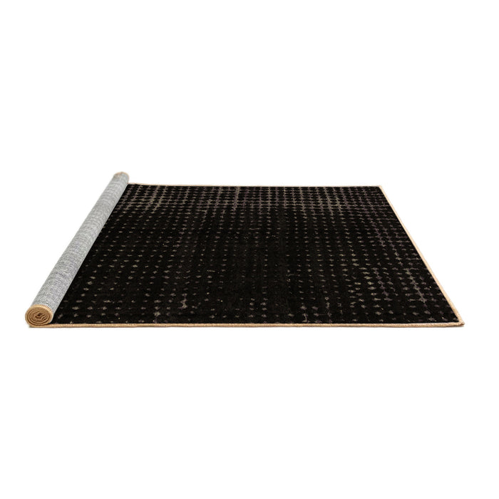 Sideview of Machine Washable Abstract Brown Modern Rug, wshabs4400brn