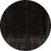 Round Abstract Brown Modern Rug, abs4400brn