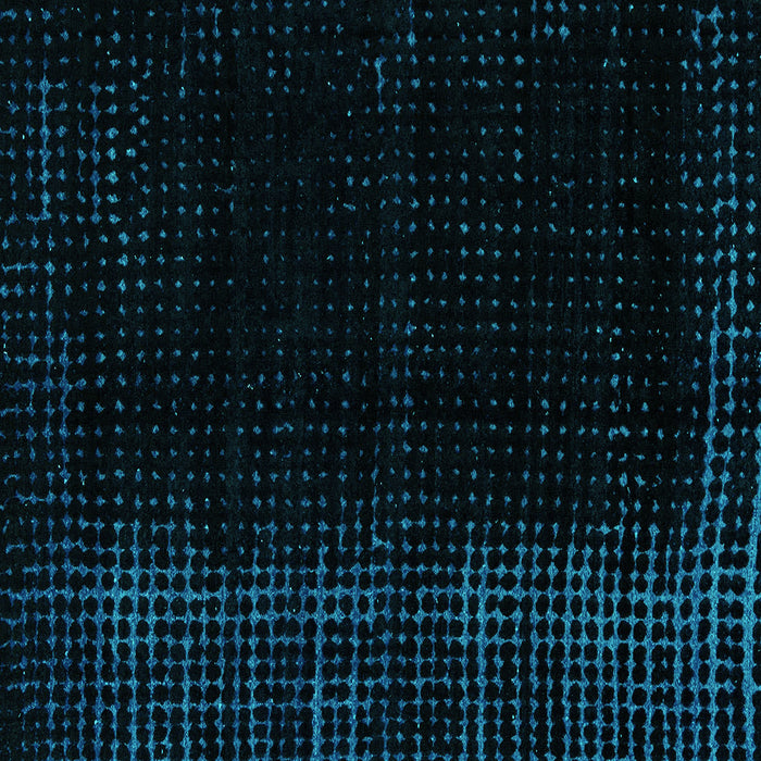 Square Machine Washable Abstract Turquoise Modern Area Rugs, wshabs4400turq