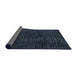 Sideview of Abstract Dark Slate Gray Green Modern Rug, abs4401