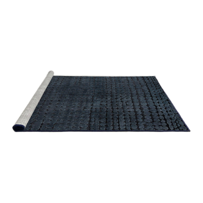 Sideview of Machine Washable Abstract Dark Slate Gray Green Rug, wshabs4401