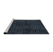 Sideview of Machine Washable Abstract Dark Slate Gray Green Rug, wshabs4401