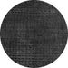 Round Machine Washable Abstract Gray Modern Rug, wshabs4401gry