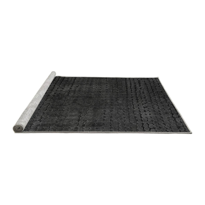 Sideview of Machine Washable Abstract Gray Modern Rug, wshabs4401gry