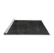 Sideview of Machine Washable Abstract Gray Modern Rug, wshabs4401gry