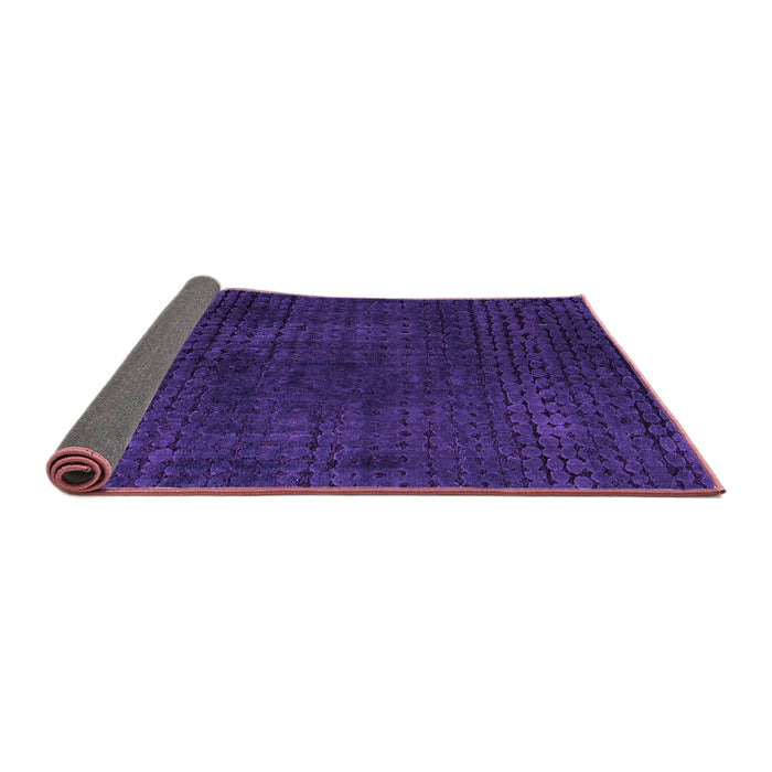 Sideview of Abstract Purple Modern Rug, abs4401pur