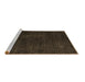 Sideview of Machine Washable Abstract Brown Modern Rug, wshabs4401brn