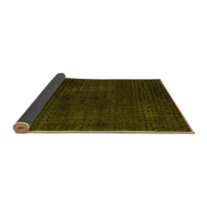 Sideview of Abstract Yellow Modern Rug, abs4401yw