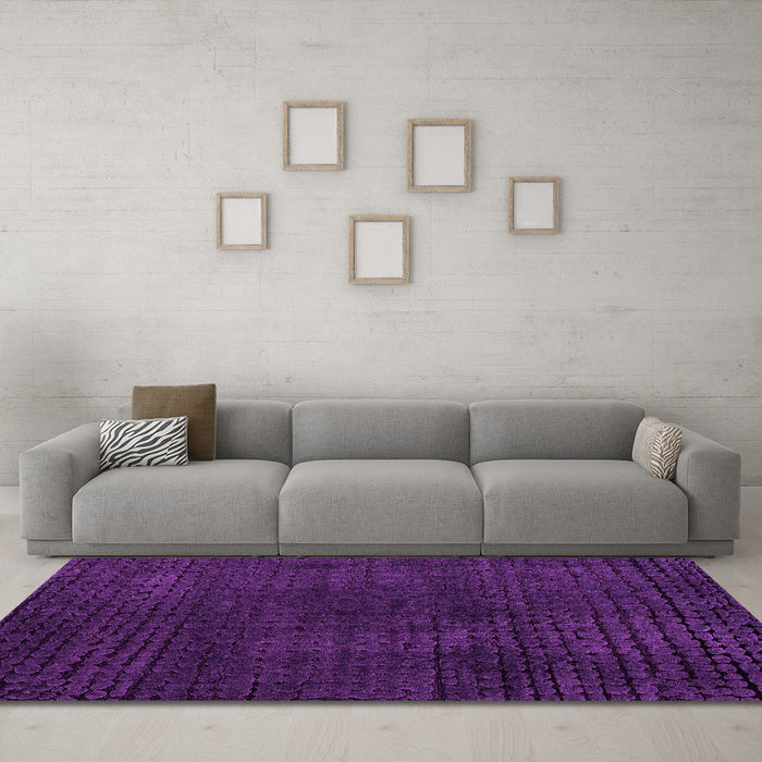 Machine Washable Abstract Pink Modern Rug in a Living Room, wshabs4401pnk