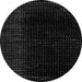 Round Abstract Gray Modern Rug, abs4402gry