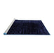 Sideview of Machine Washable Abstract Blue Modern Rug, wshabs4402blu