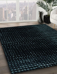 Abstract Black Modern Rug, abs4402