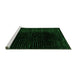 Sideview of Machine Washable Abstract Green Modern Area Rugs, wshabs4402grn