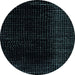 Round Abstract Black Modern Rug, abs4402