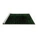 Sideview of Machine Washable Abstract Emerald Green Modern Area Rugs, wshabs4402emgrn