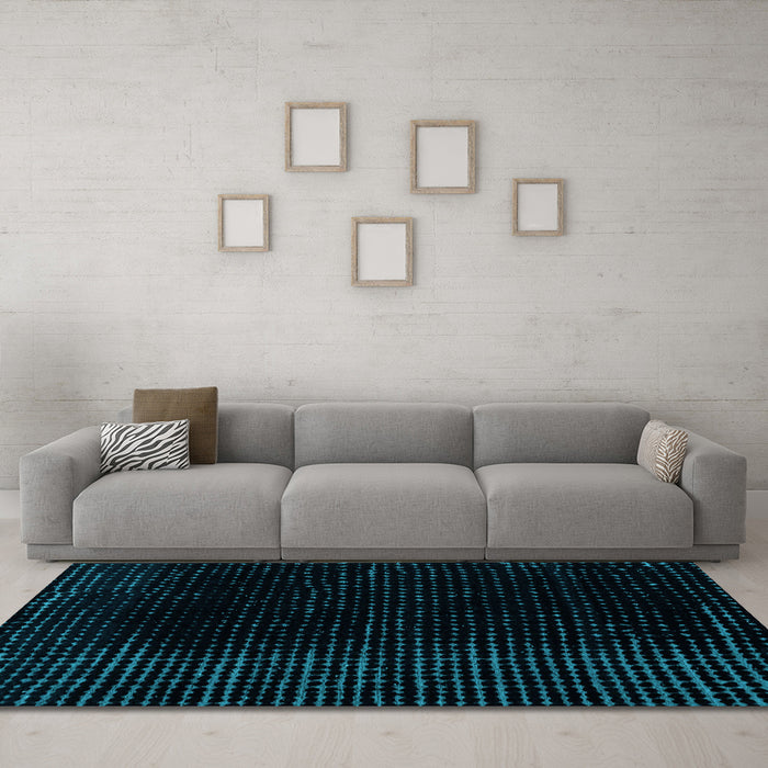 Machine Washable Abstract Light Blue Modern Rug in a Living Room, wshabs4402lblu