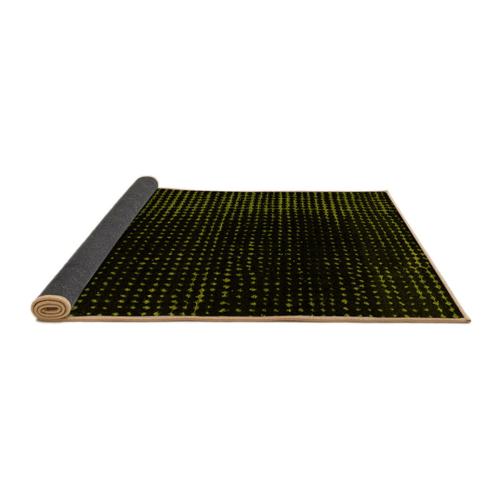 Sideview of Abstract Yellow Modern Rug, abs4402yw