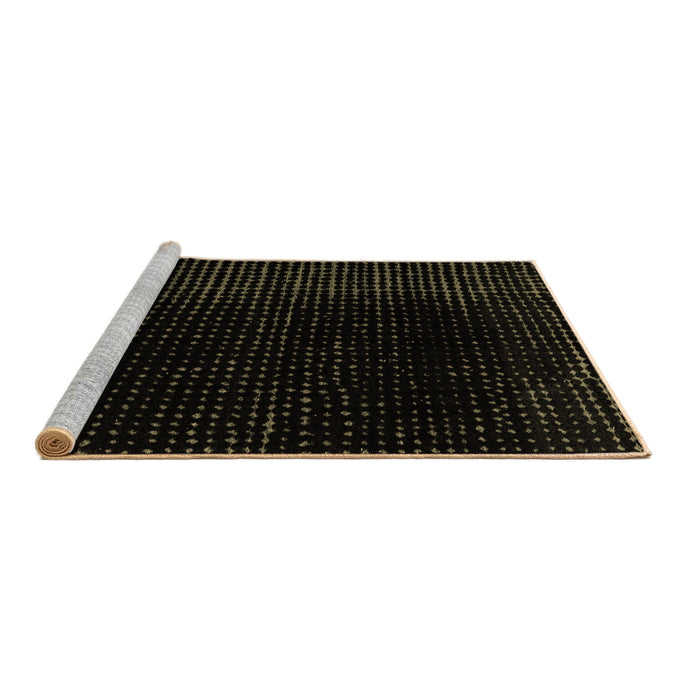 Sideview of Machine Washable Abstract Brown Modern Rug, wshabs4402brn