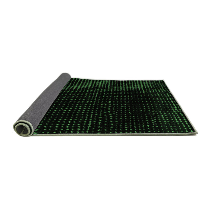 Sideview of Abstract Emerald Green Modern Rug, abs4402emgrn