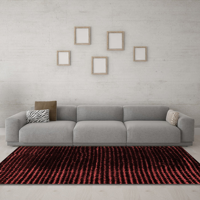 Modern Red Washable Rugs