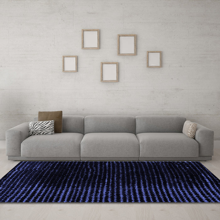 Machine Washable Abstract Blue Modern Rug in a Living Room, wshabs4402blu