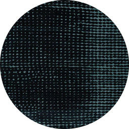 Round Machine Washable Abstract Black Rug, wshabs4402