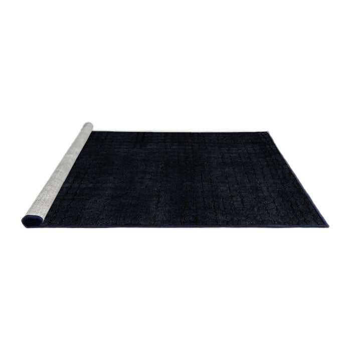 Sideview of Machine Washable Abstract Dark Slate Gray Green Rug, wshabs4403